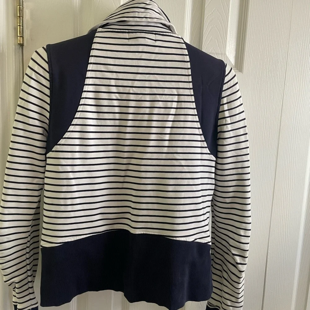 Lauren Ralph Lauren Navy and White Striped Jacket - Picture 4 of 11